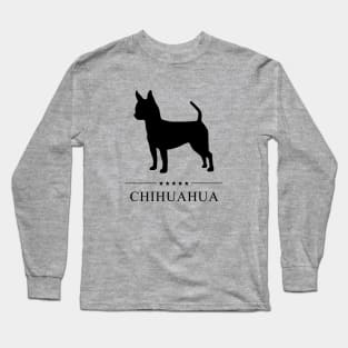 Chihuahua Black Silhouette Long Sleeve T-Shirt